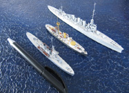 Yixian, Jiyuan und HMS Chester (1/700)