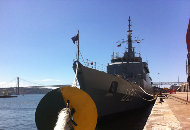 Brasilianisches Schulschiff Brasil in Lissabon