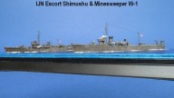 Geleitschiff Shimushu und Minensucher W-1 (1/700)