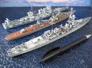 Leichter Kreuzer Georges Leygues, Émile Bertin und USS Nashville(1/700)