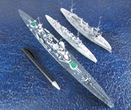 Großer Leichter Kreuzer HMS Glorious, Leichter Kreuzer HMS Chester und Panzerkreuzer HMS Monmouth (1/700)