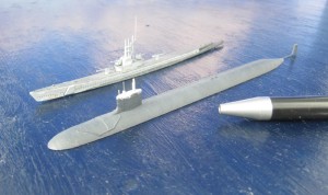 Jagd-U-Boot USS North Dakota und USS Sennet (1/700)