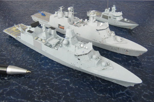 Fregatte Niels Juel, Unterstützungsschiff Absalon und Patrouillenschiff Knud Rasmussen (1/700)