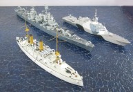 Geschützter Kreuzer USS Olympia, Leichter Kreuzer USS Savannah und Fregatte USS Freedom (1/700)