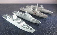 Zr. Ms. Zeeland, KRI Raden Eddy Martadinata, RSS Tenacious und SAS Amatola (1/700)