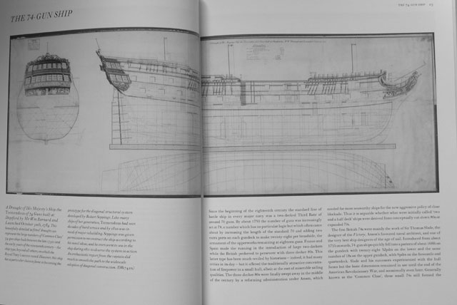 Beispielseite mit 74-Kanonenschiff HMS Tremendous