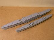 Aoshima: Nagara 1/350, Größenvergleich zum Zerstörer Yukikaze