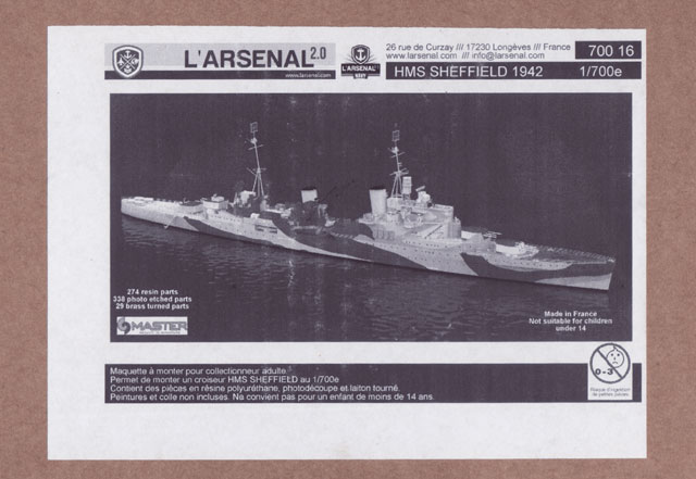 Deckelbild HMS Sheffield 1/700