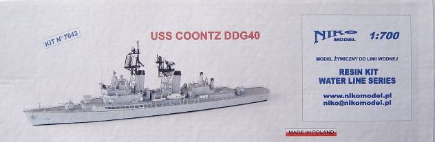 Niko Model: Lenkwaffenzerstörer USS Coontz DDG-40, 1/700