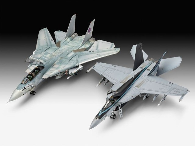 Hornet und Tomcat 1/72 gebaute Modelle (Foto Revell)